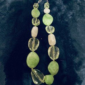 Green Bead/Rock Necklace